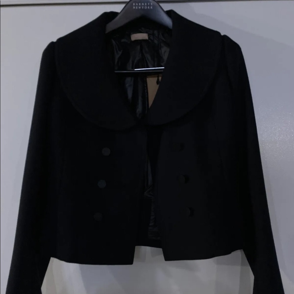 Alaia Mini Trench Black Jacket size 44 Made in France 🇫🇷 100% Wool